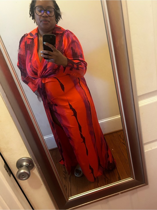 Fashion Nova Dresses & Skirts - Red and purple satin dress